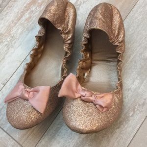 New York & Co Pink Glitter Flats